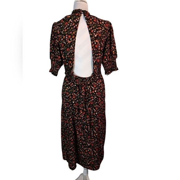 MAX +ASH Backless Floral Black Dress - Picture 2 of 8